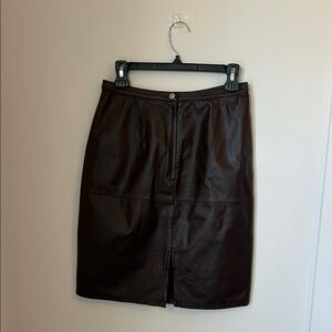 Shape FX Dark Brown Pencil Skirt